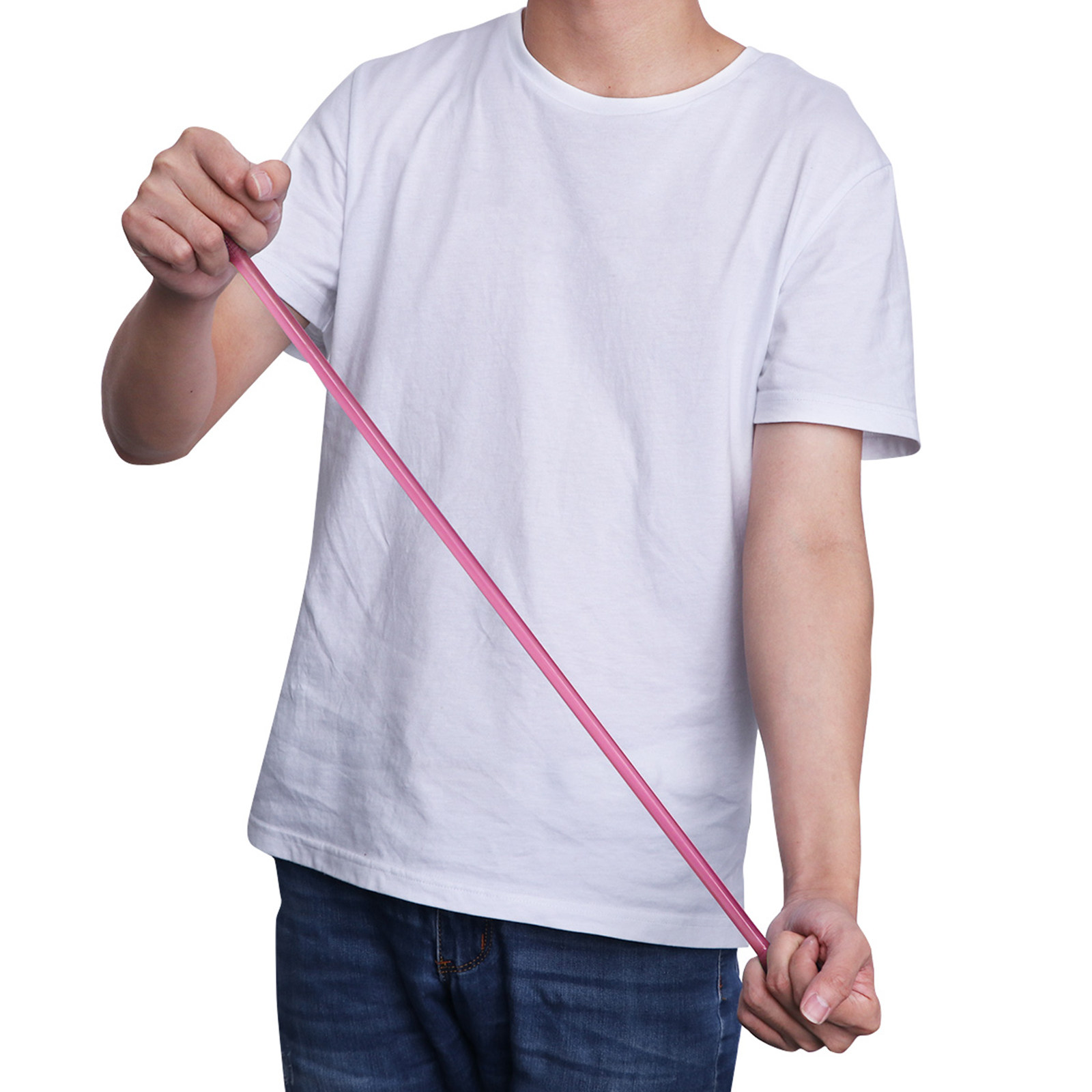 Yoga Fitness Resistance Band - Pink Jelly Color Portable Yoga Pull